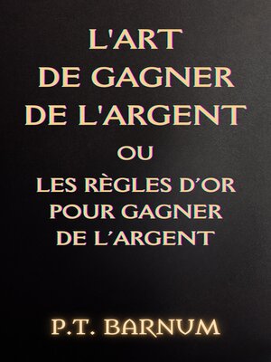 cover image of L'art de gagner de l'argent